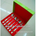 Korean and Japanese style ceramic handle fork and spoon
